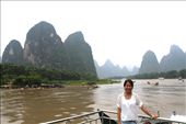 Sherry, our guide, Li River: by vagabondstoo, Views[411]
