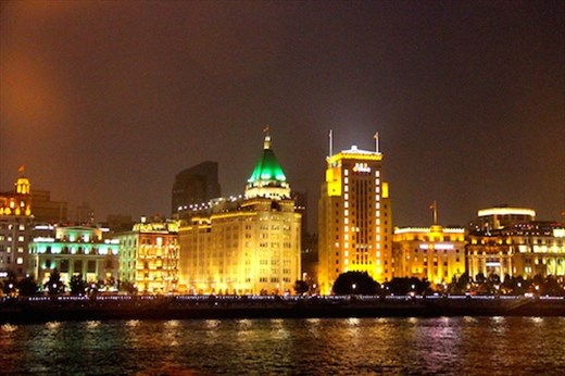 Bund architecture at night, Shanghai River cruise