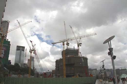 Build we must - Hong Kong cranes