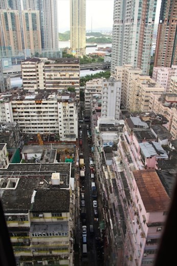 Kowloon, kind of slummy from our hotel window