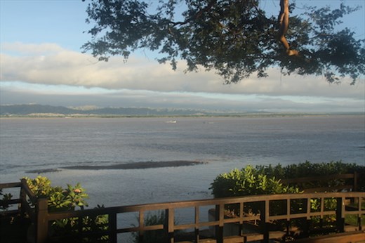 Ayeyarwady Riverrom the outdoor restaurant of Bagan Thande Hotel