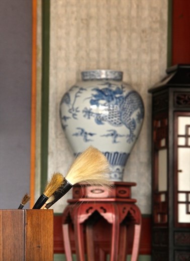 Emperor's brushes and vase, Joseon Dynasty Palace, Suwon