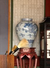 Emperor's brushes and vase, Joseon Dynasty Palace, Suwon: by vagabondstoo, Views[540]