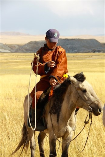 Mongolian horseman, Gun Galuut Nature Reserve