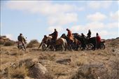 Horsemen depart after the last capture, Ikh Nart Nature Reserve: by vagabondstoo, Views[542]