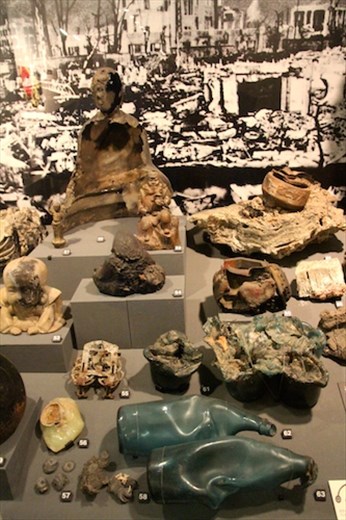 Objects from blast, Hiroshima Museum