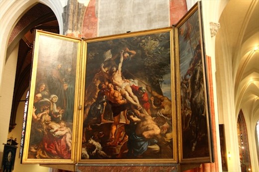 Peter Paul Rubens' The Rising of the Cross, Our Lady Cathedral, Antwerp