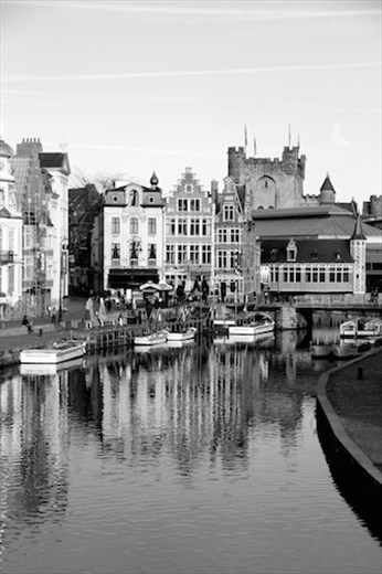 From the St. Michael Bridge, Ghent