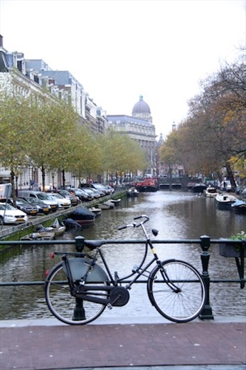 Bike and canal, Amsterdam