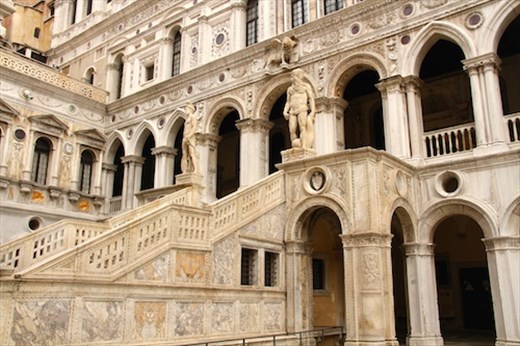 Stairway of the Giants from the courtyard, Palazzo Ducale