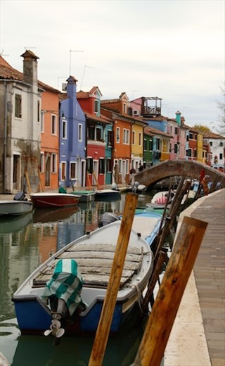 Colorful canals of  Burano
