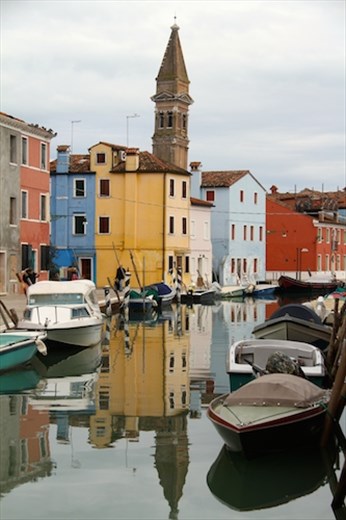 Colorful canals of  Burano