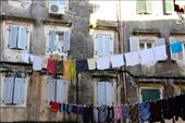 Laundry on the plaza, Corfu: by vagabondstoo, Views[553]