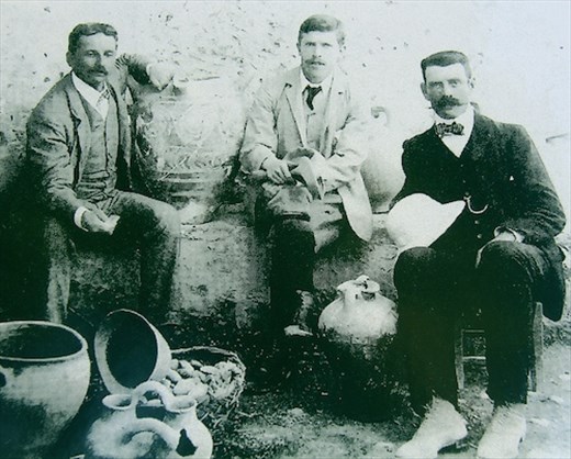 Arthur Evans and mates, excavator of the Palace of Knossos