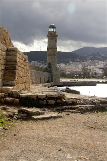 Lighthouse at Venetian harbor, Rethymno