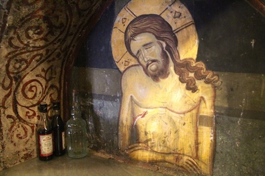 Christ and bottles, Timios Stavros Church