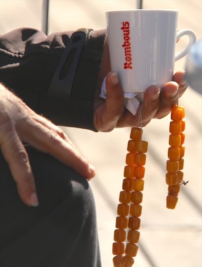 Coffee and worry beads, Pafos