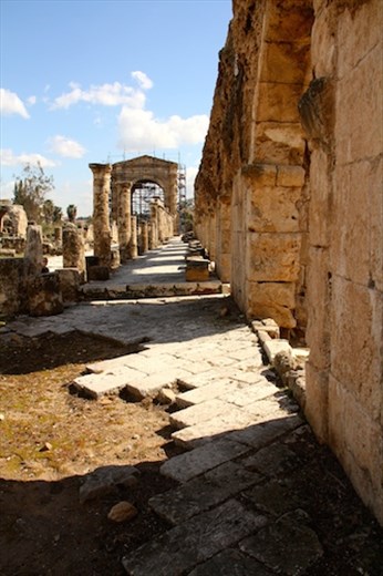 Roman road and Triumphal Arch, Hippodrome at Tyre