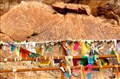 Prayer flags and petroglyphs, the wrong Tamgaly: by vagabondstoo, Views[601]