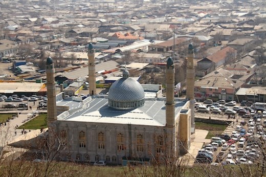 Mosque from Sulaiman Too Sacred Mountain