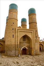 Chor Minor (4 minaret) Madrassa, Bukhara: by vagabondstoo, Views[267]