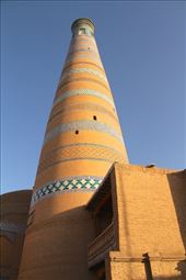 Islam Khodja Minaret, our lodestone in Khiva: by vagabondstoo, Views[2357]