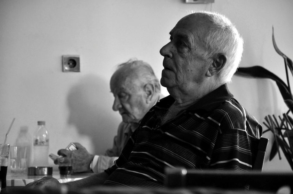 At the Cafe. The lonelyness of the third age