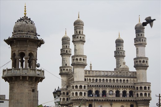 It's Charminar, the monumental heritage of Hyderabad.    