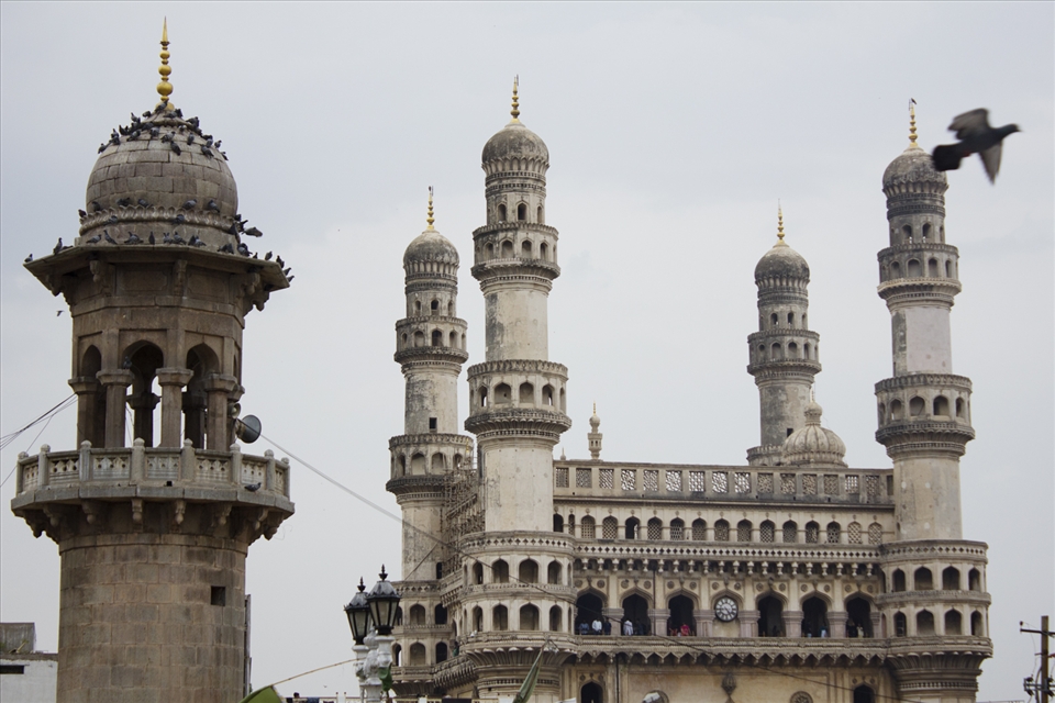 It's Charminar, the monumental heritage of Hyderabad.    