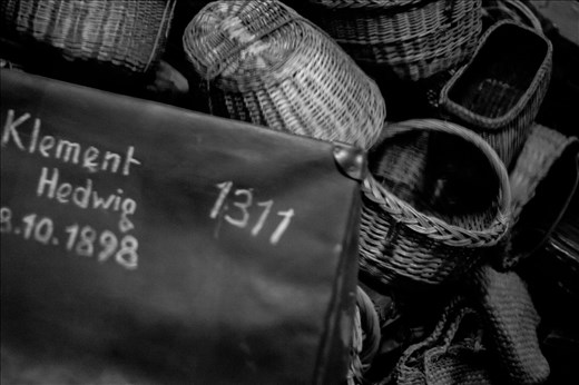 To Be the Last Trip.
Inside the museum you can find the silent witnesses of stolen innocent lives.  At Auschwitz-Birkenau (Oświęcim, Poland)