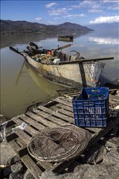 Fisherman's boat on the southeast coast of lake Kerkini: by valis, Views[301]