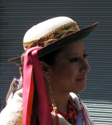 Beautiful woman... in Riobamba in Carnival parade