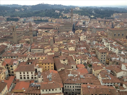 View of Florence from atop the Duomo