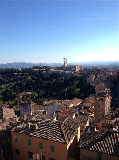 View of Perugia from hostel.