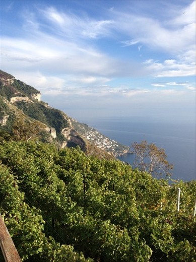 View of Praiano from my hike.