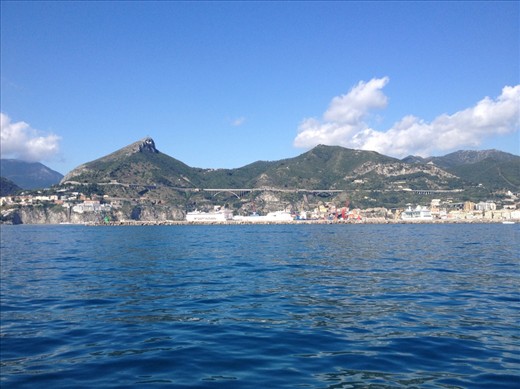 Salerno seen from the boat.