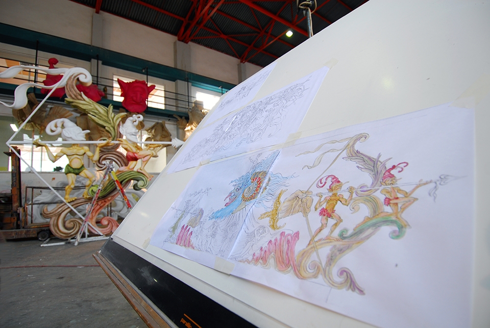 Carnival Factory From sketch to realization. Queen of Carnival is being created.