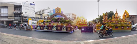flower festival floats in Chiang Mai