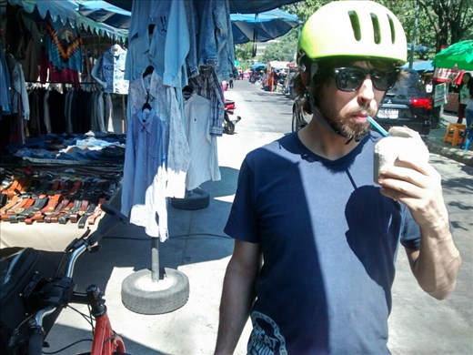 Young coconut water.
12 baht