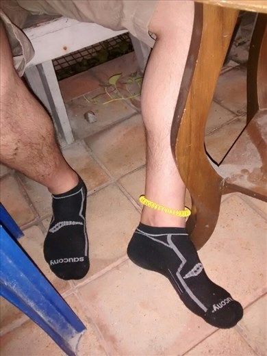 Fighting off skeeters at our 