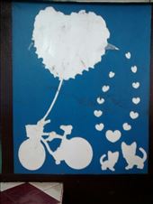 Painted sign at our street side dinner in Ang Thong. Miss my cats!: by veganliesa, Views[247]