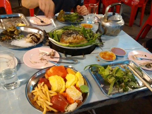 Our buffet feast in Kamphaeng Phet