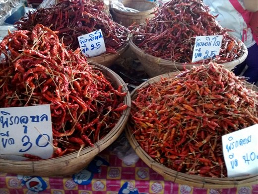 Chili peppers at the market