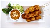 Indonesian Vegan Satay with Peanut Sauce using a large-size TVP.: by vegiterra, Views[953]
