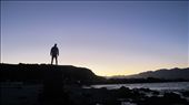 My good friend Toke Silhouetting the Kaikoura Coastline during sunset: by ventures, Views[304]