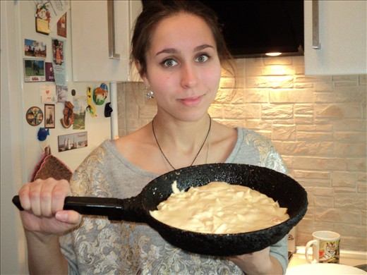 Me and my not yet baked creation.