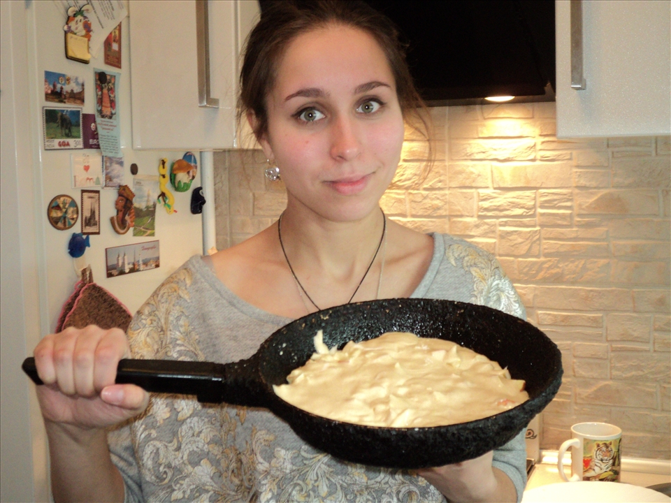 Me and my not yet baked creation.