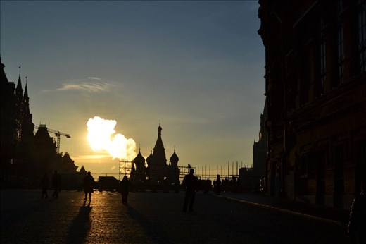 Moscow, the twilight on the Red Square