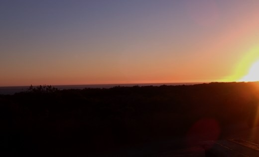 The camp over the cliffs......not too bad if you look out to sea!