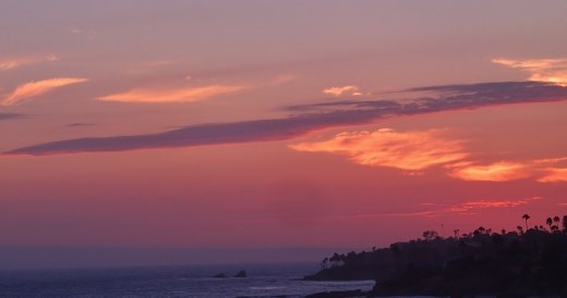 Laguna Beach sunset...an affluent town and when I say affluent I mean mansions, millionaires and movie stars
